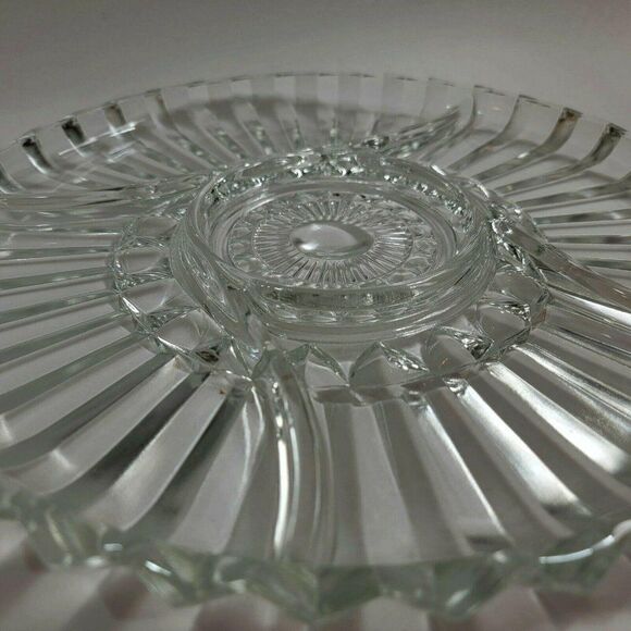 Vintage Indiana Glass 5 Section Serving Tray Plate - Picture 3 of 7